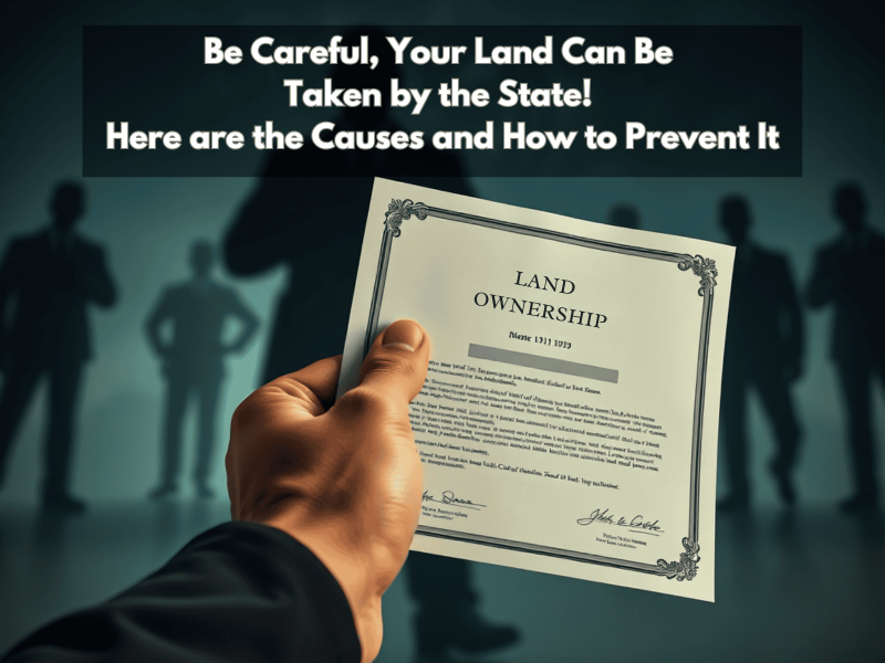 Be Careful, Your Land Can Be Taken by the State! Here are the Causes and How to Prevent It