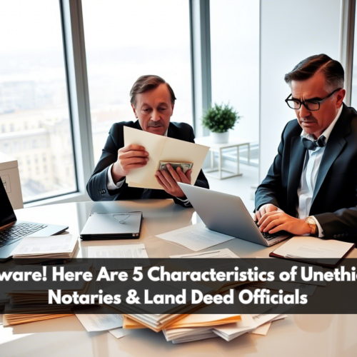 Beware! Here Are 5 Characteristics of Unethical Notaries & Land Deed Officials